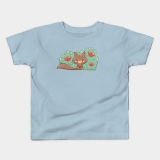 kawaii fox Kids T-Shirt